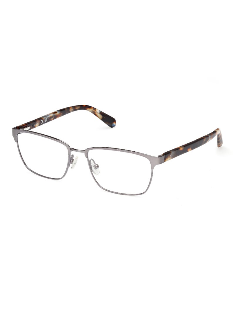 GUESS Men's Rectangular Shape Eyeglass Frames - GU5009100955 - Lens Size: 55 Mm - Matte Gunmetal - Image 1