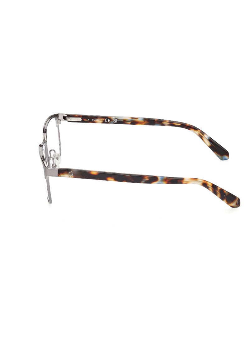 GUESS Men's Rectangular Shape Eyeglass Frames - GU5009100955 - Lens Size: 55 Mm - Matte Gunmetal - Image 2