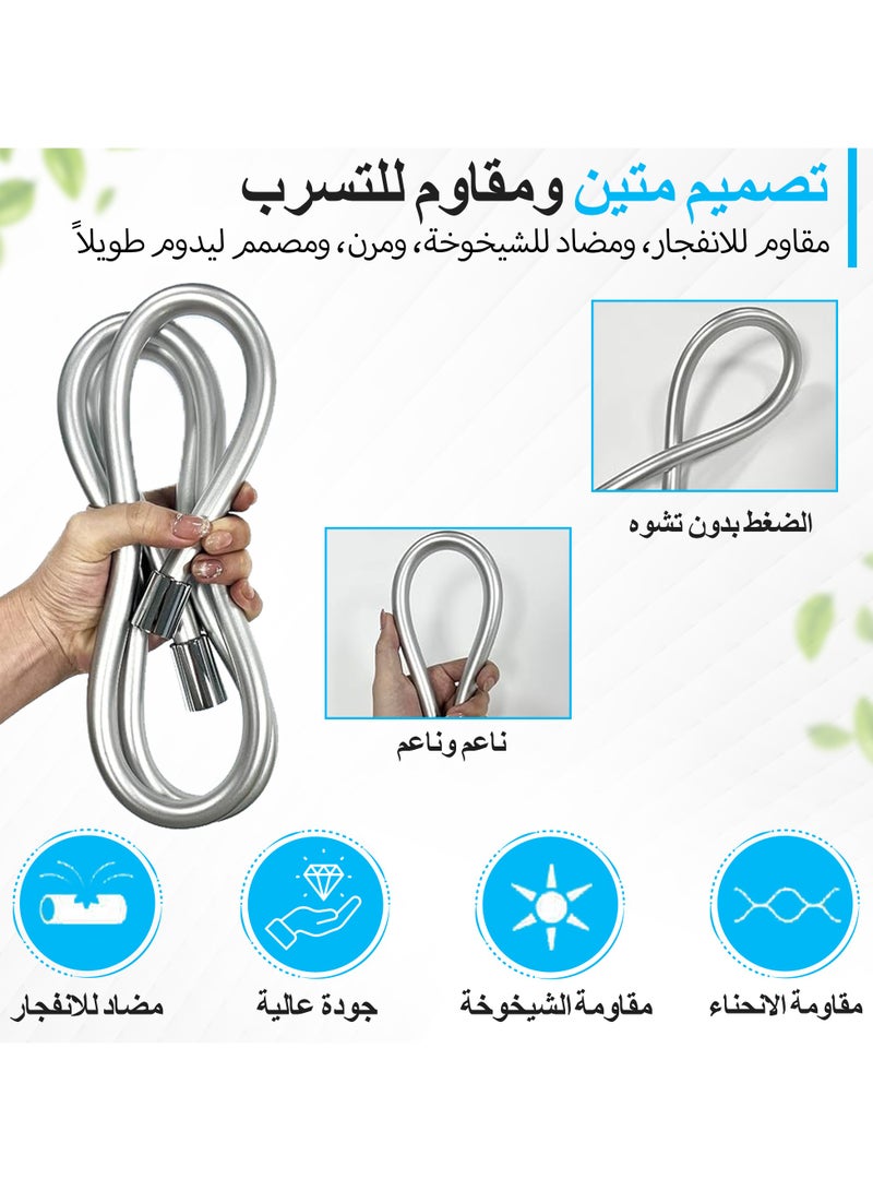 ABJ Shattaf Leak-Proof Bidet Sprayer Kit – Chrome Finish, Durable & Versatile for Bathroom, Travel & Outdoor Cleaning with 60" PVC Hose & Holder Handled Shower head - Image 4