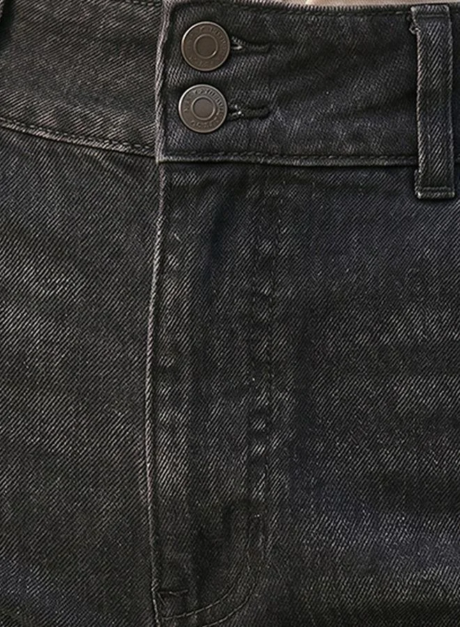 Splash FAV BLACK Denim High Waist Bootcut Jeans with Pockets for Women | Best Price UAE
