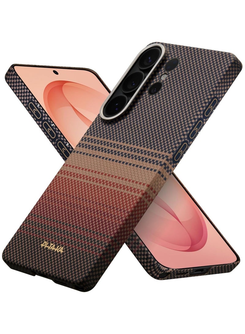 PITAKA Samsung Galaxy S26 Ultra MagAafe Case Aries Tactile Woven Cover, Ultra Slim, Raised Camera Lip, Woven Touch, Drop and Damage Protection, Durable Back Cover - Sunset - Image 1