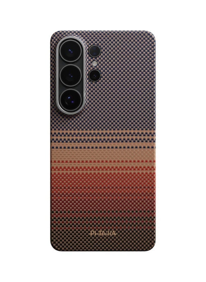 PITAKA Samsung Galaxy S26 Ultra MagAafe Case Aries Tactile Woven Cover, Ultra Slim, Raised Camera Lip, Woven Touch, Drop and Damage Protection, Durable Back Cover - Sunset - Image 2