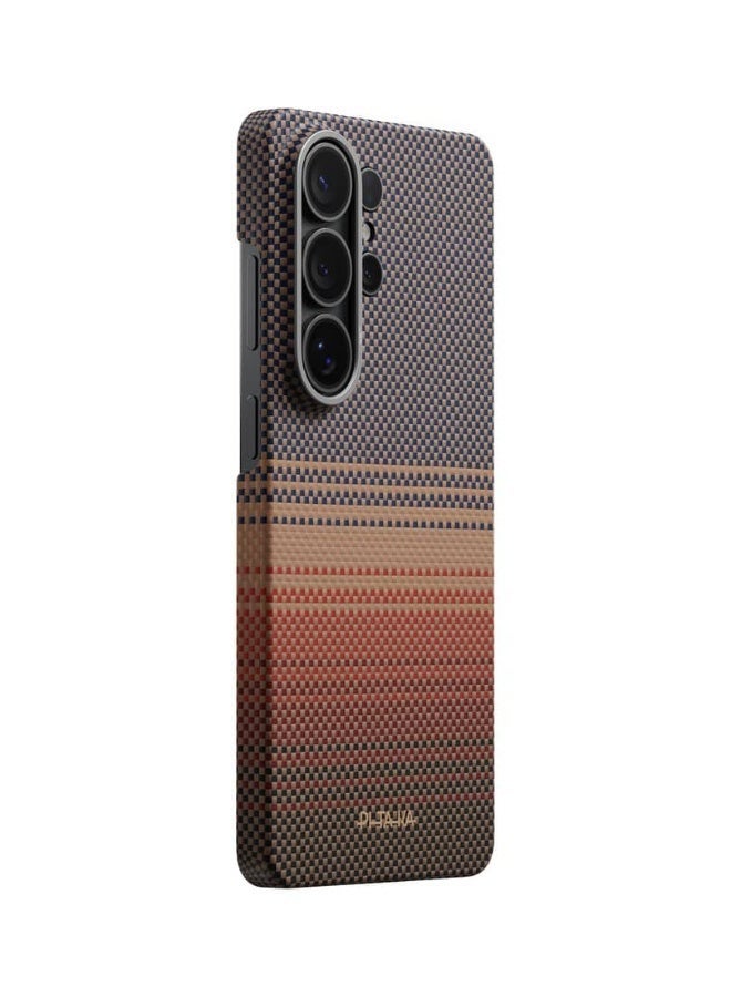 PITAKA Samsung Galaxy S26 Ultra MagAafe Case Aries Tactile Woven Cover, Ultra Slim, Raised Camera Lip, Woven Touch, Drop and Damage Protection, Durable Back Cover - Sunset - Image 3