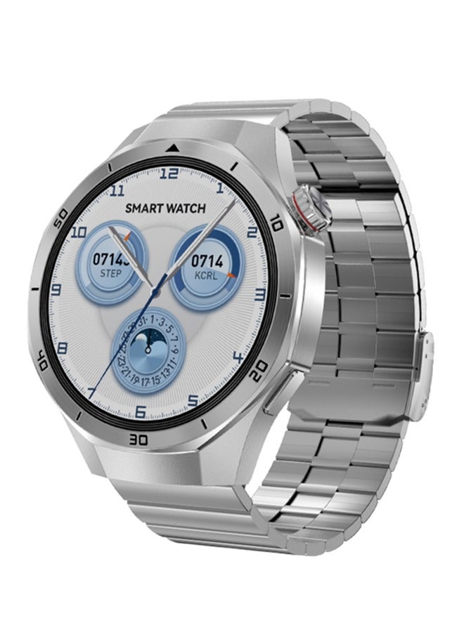 RollsTimi  Smart Watches for Men, Bluetooth Call Fashion Smart Watch, Waterproof Fitness Tracker with Heart Rate/Sleep Monitor/100+ Sports Modes, Watch for Android Phones & iPhone, Silver Steel - Image 1