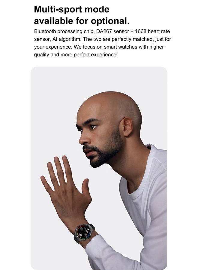 RollsTimi  Smart Watches for Men, Bluetooth Call Fashion Smart Watch, Waterproof Fitness Tracker with Heart Rate/Sleep Monitor/100+ Sports Modes, Watch for Android Phones & iPhone, Silver Steel - Image 2