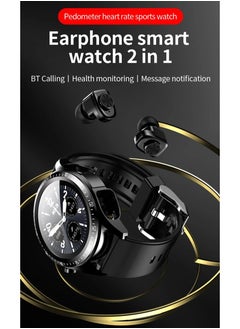 AROAQ JM03 Smart Watch Men TWS Earphones Bluetooth Call Music Control Blood Pressure Detection Smartwatch Android IOS  - Image 2