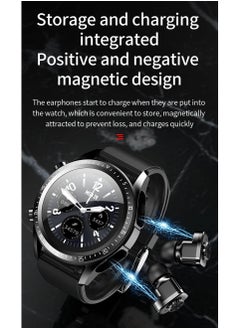 AROAQ JM03 Smart Watch Men TWS Earphones Bluetooth Call Music Control Blood Pressure Detection Smartwatch Android IOS  - Image 5