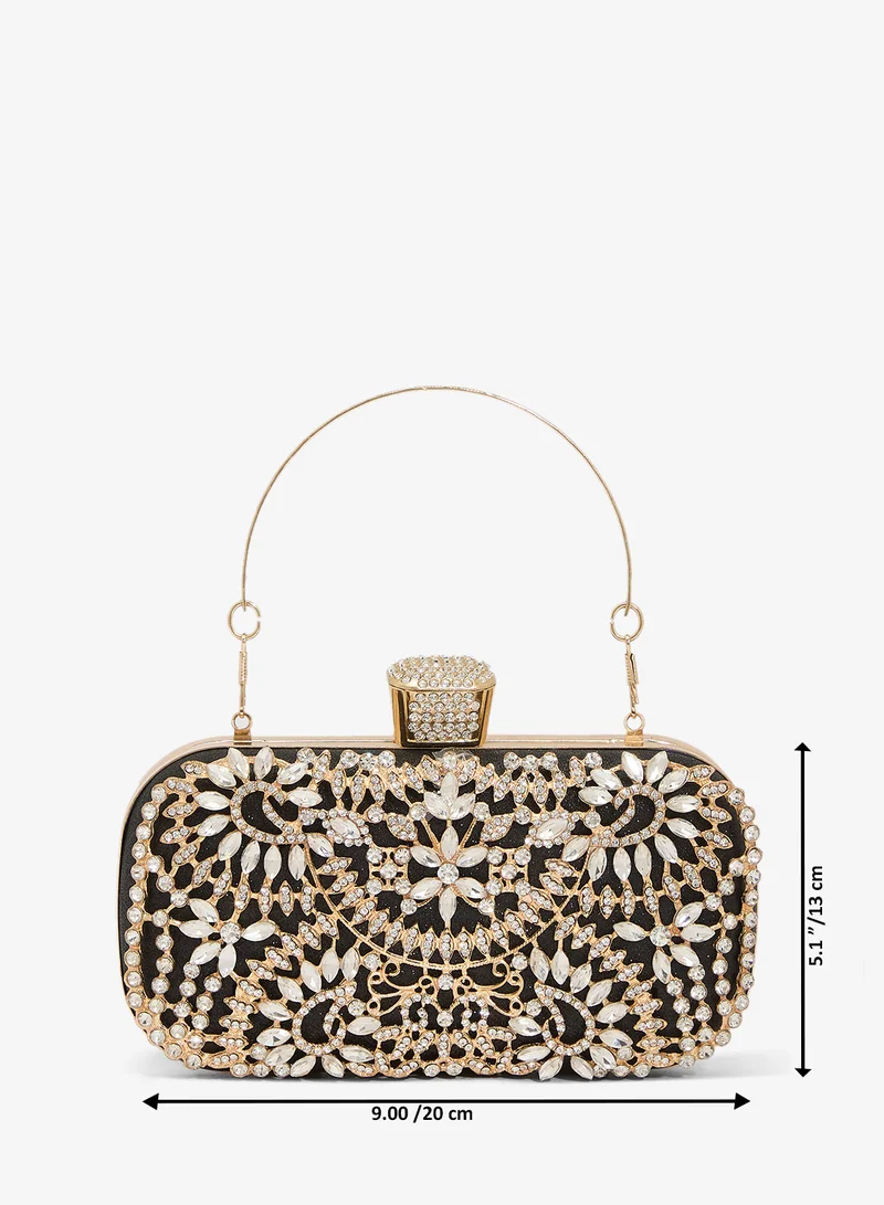 Khizana  Diamonte Mirror Work Embellished Clutch for Women | Best Price UAE