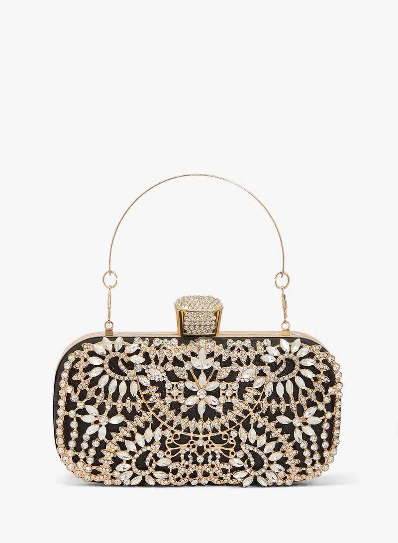 Khizana Diamonte Mirror Work Embellished Clutch