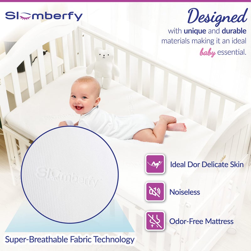 Slumberfy Mini Crib Mattress Protector by Slumberfy, Waterproof and Hypoallergenic Mattress Protector for Babies and Toddlers, Made of Bamboo Material -27x39 inches - Image 5
