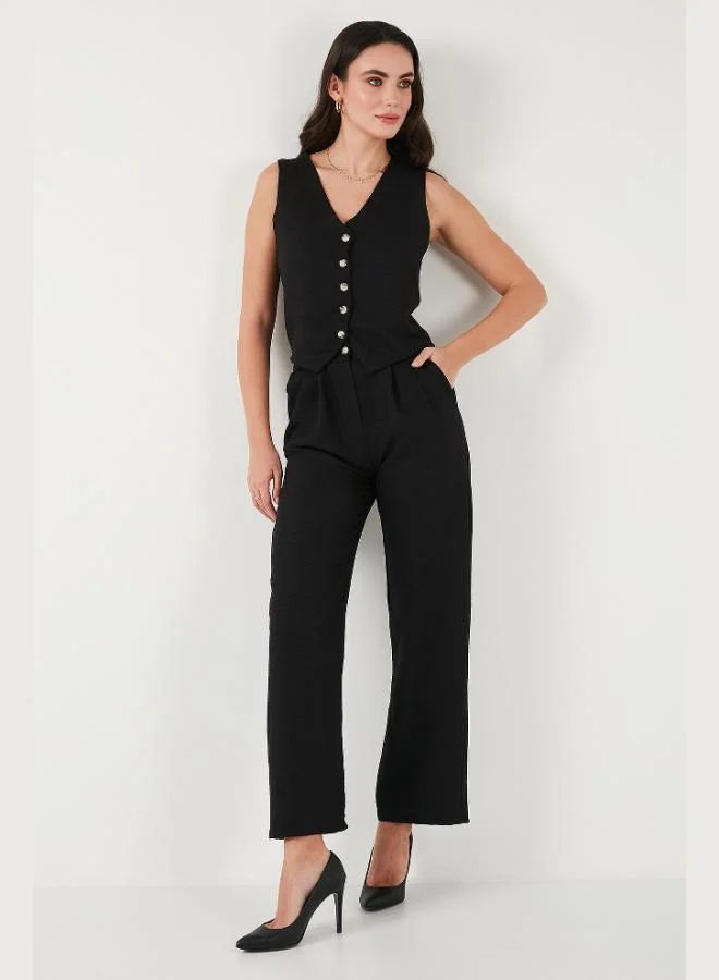 ليلا طقم بدلة نسائية ليلا بقصة عادية وأرجل واسعة