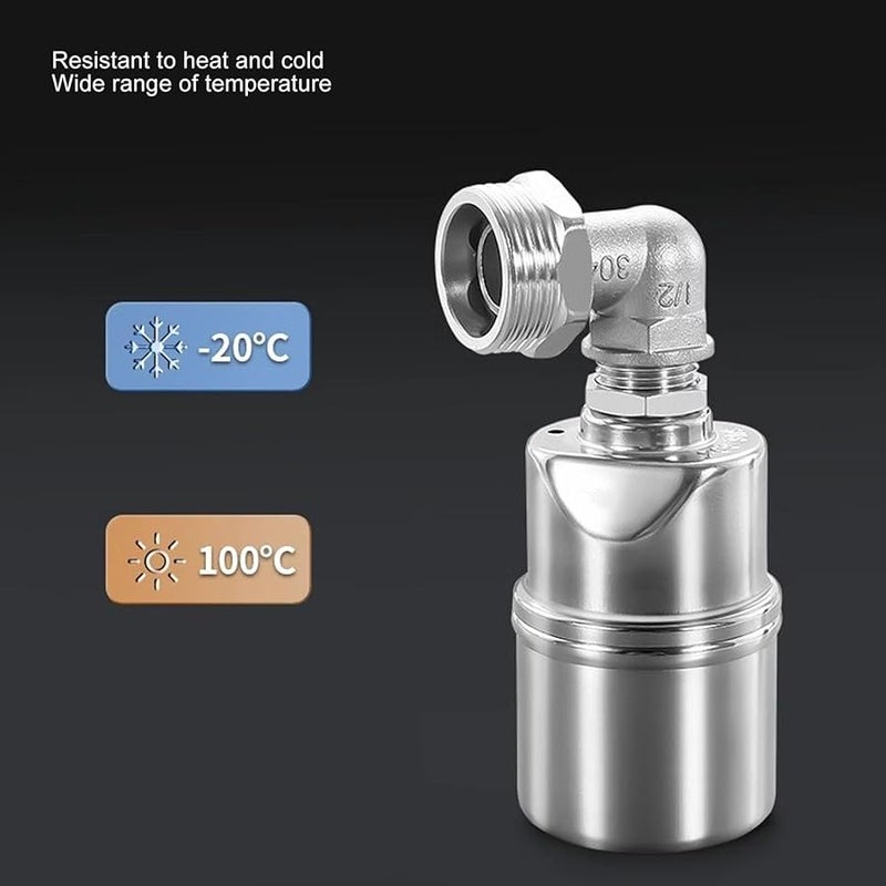 صمام تعويم التحكم التلقائي في مستوى الماء من الفولاذ المقاوم للصدأ 304 DN20 للخزانات والمسابح وأنظمة الطاقة الشمسية - Image 3