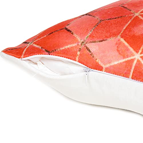 Oussum Soft & Comfortable Abstract Pattern Square Cushion Sofa Cushion Case Pillow Covers Throw for Home Decoration Set of 2 (18 x 18, Light Pink) - Image 4