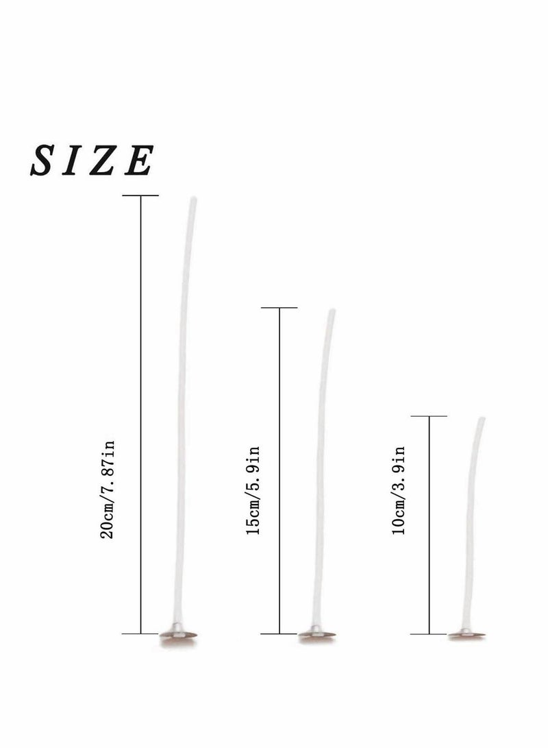 SOLARAE Candle Wicks, 150 Pieces Pre-Waxed Candle Wicks with 2 Pieces Stainless Wick Holder Sustainer for Candle (10cm, 15cm and 20cm) - Image 2