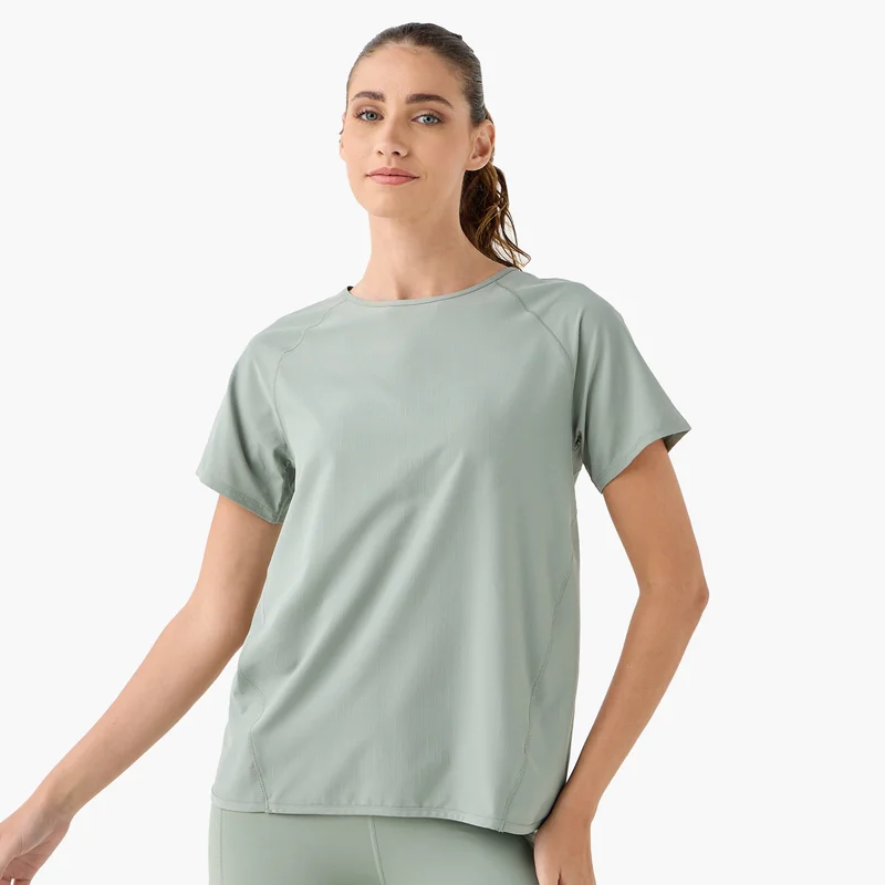 ادوت من سبلاش Ribbed T-shirt with Raglan Sleeves