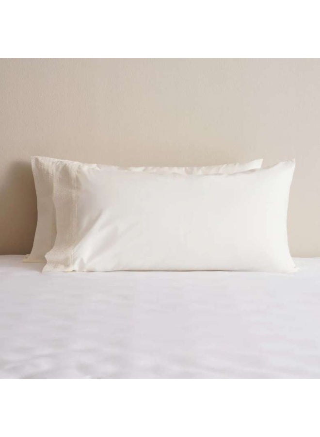 Pan Home Elegance 2-Piece Pillow Case Set 50x75cm - Cream - Image 1