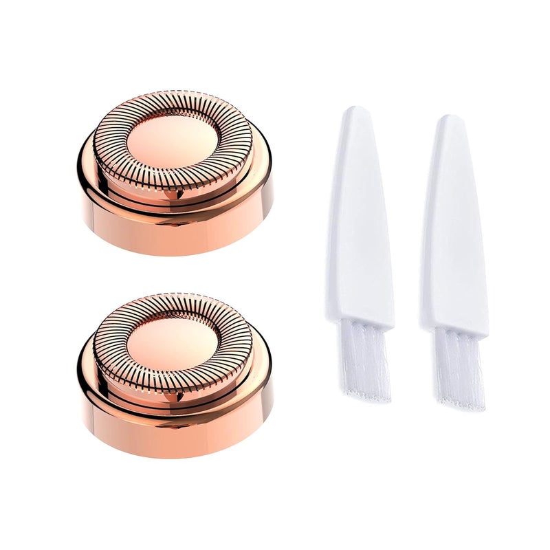 LinMei 2PCS Replacement Heads Compatible for GEN 1 Finishing Touch Flawless Women's Painless Hair Remover with Cleaning Brushes - Image 1