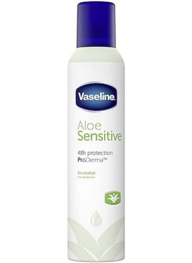 Vaseline - Aloe Sensitive Antiperspirant Deodorant Aerosol, 250 ml - Image 1