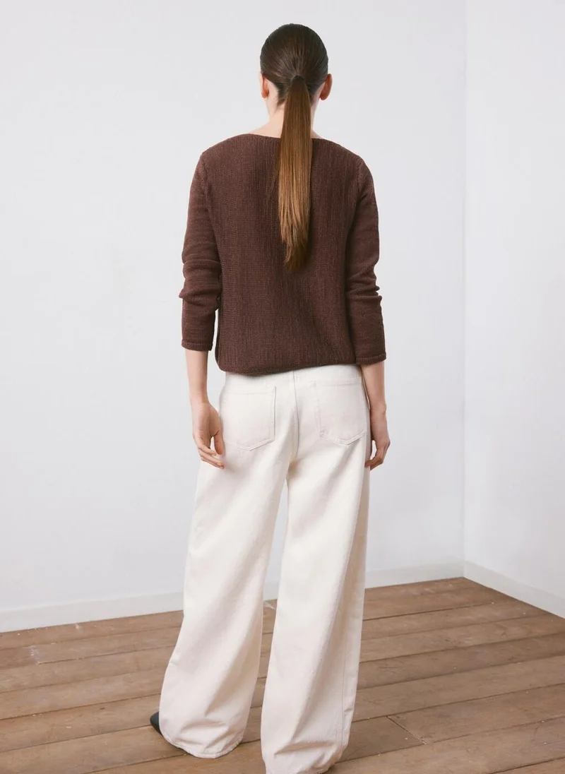 MANGO Open-knit long-sleeve jumper