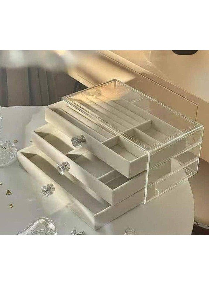 3-Tier Acrylic Accessory Organizer – Multi-Tier Jewelry Holder for Organizing Earrings, Rings, and Bracelets – Practical Transparent Design to Save Space and Organize Accessories - Image 3