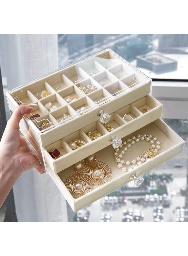 3-Tier Acrylic Accessory Organizer – Multi-Tier Jewelry Holder for Organizing Earrings, Rings, and Bracelets – Practical Transparent Design to Save Space and Organize Accessories - Image 1