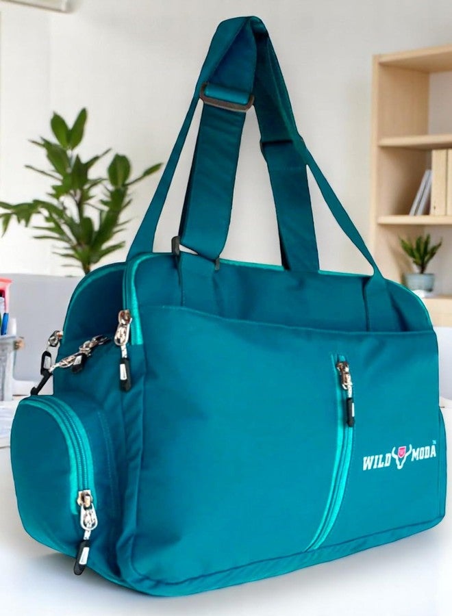 WILD MODA Designer Luxe: Spacious Office Bag, Shoulder Bag, Handbag & School Bag for Women (Turquoise) - Image 2