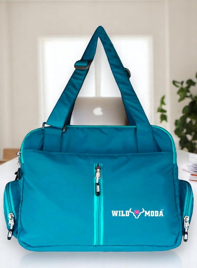 WILD MODA Designer Luxe: Spacious Office Bag, Shoulder Bag, Handbag & School Bag for Women (Turquoise) - Image 3