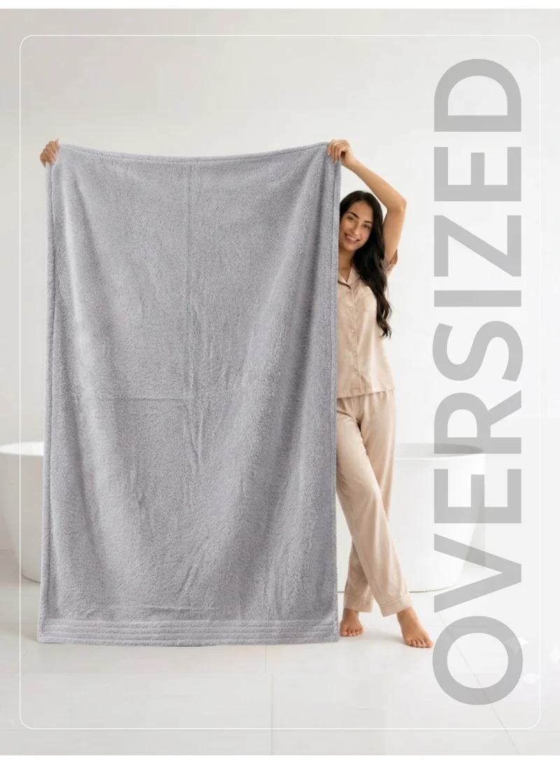 Donetella SOLID - 1Pcs Bath Sheet (1 Piece, 90 X 180 cm) - Microfiber 330 GSM - Ultra Soft & Highly Absorbent Quick Dry Large Bath Towel, Lightweight Solid Bath Sheet for Bathroom, Gym, Spa & Travel.  | Best Price UAE