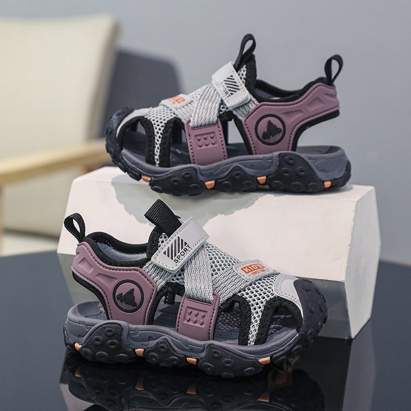 Boys Wrap-Toe Sandals Summer Non-Slip Children'S Sports Beach Shoes Big Kids Casual Boys Sandals - Image 2