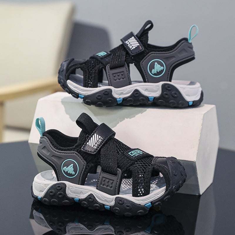 Boys Wrap-Toe Sandals Summer Non-Slip Children'S Sports Beach Shoes Big Kids Casual Boys Sandals - Image 3