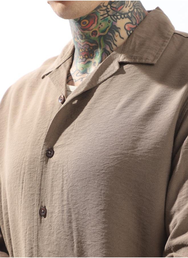 Hubberholme Men Relaxed Fit Resort Collar Casual Shirt  - Image 5