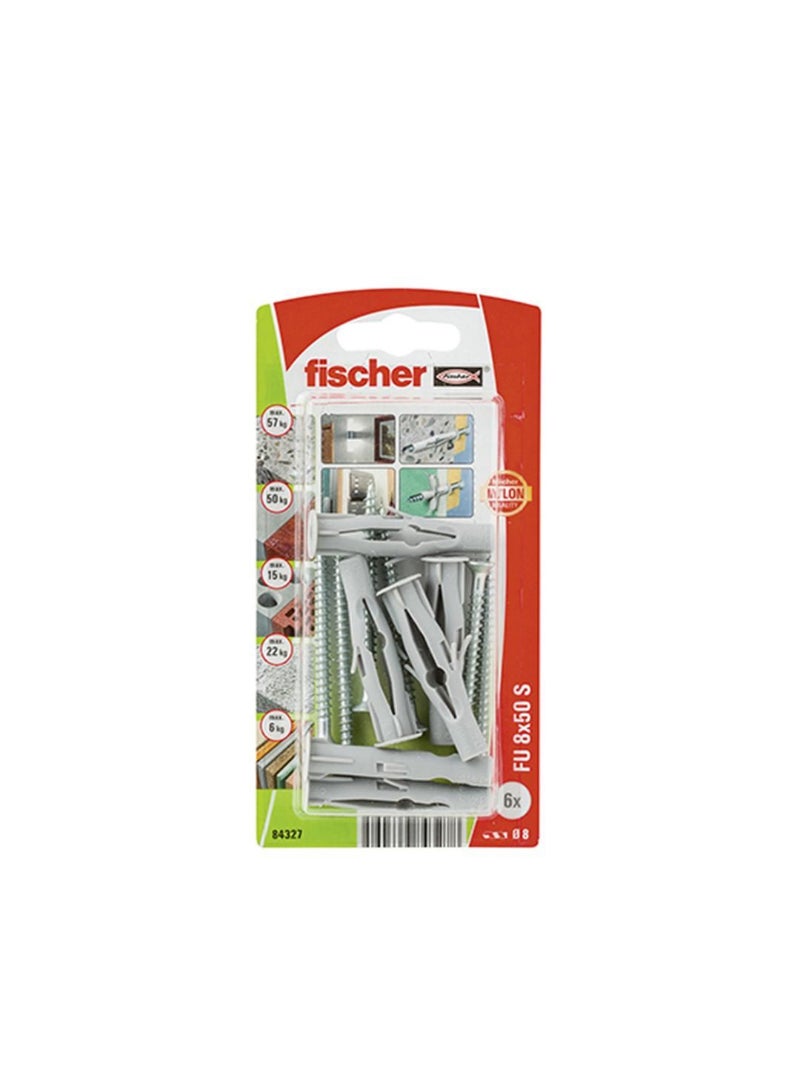 Fischer FU Plug FU 8x50 K 10Pcs 45462/53284