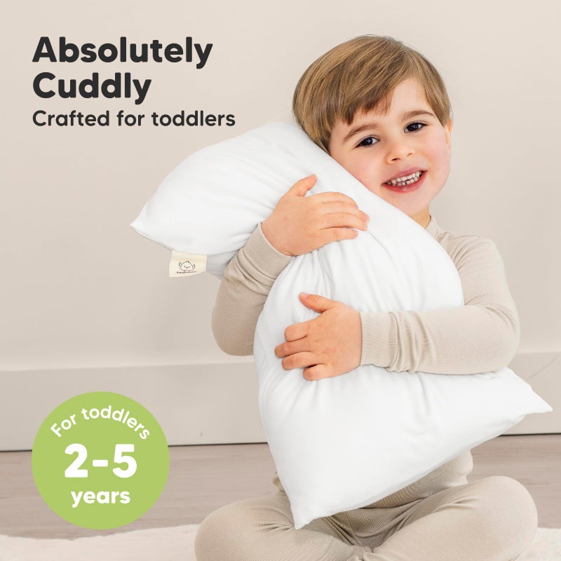 KeaBabies Toddler Pillow with Pillowcase - 13x18 My Little Cuddly Kids Travel Pillows for Sleeping, Nap, Viscose from Bamboo Nursery Pillowcase, Soft & Breathable, Toddler 2-5 Years Old (Soft White) - Image 2