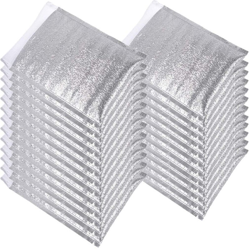 Smilco Reusable Insulation Bags Thermal Box Liners Metalized Liners Lunch Food Box Shopping Bag Insulated Lining Waterproof Insulation Package (25 Pack/ 8 In x 11 In) - Image 1
