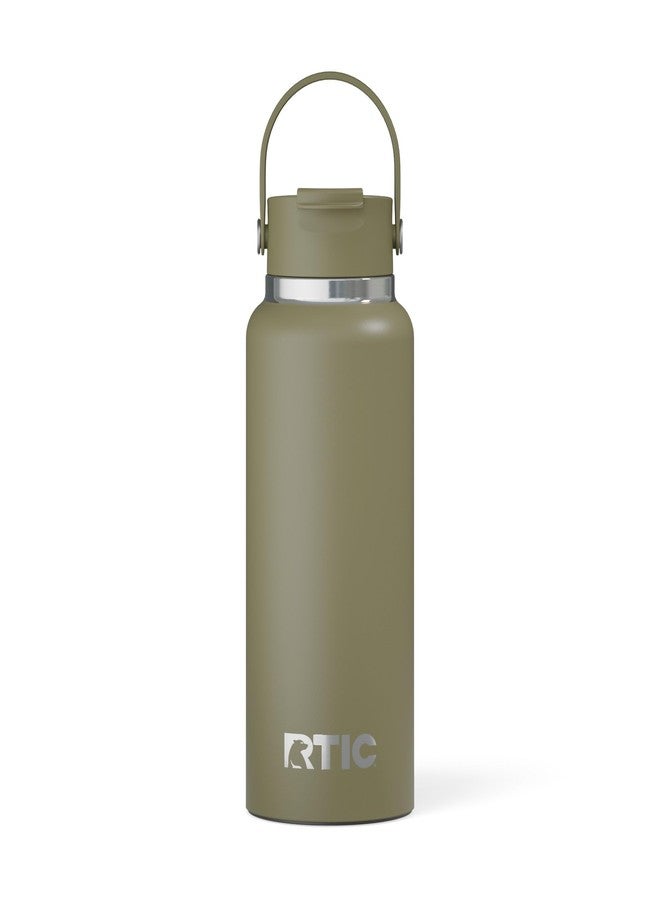 RTIC 32oz Outback Water Bottle, Ceramic Lined, Insulated, Stainless Steel, Double Wall Vacuum-Insulation, Leak-Proof Lid, BPA-Free Water Flask Hiking, Running, Sports, Outdoor, Olive - Image 1