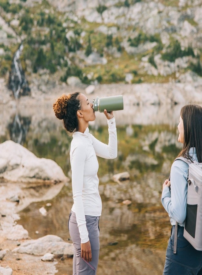 RTIC 32oz Outback Water Bottle, Ceramic Lined, Insulated, Stainless Steel, Double Wall Vacuum-Insulation, Leak-Proof Lid, BPA-Free Water Flask Hiking, Running, Sports, Outdoor, Olive - Image 5