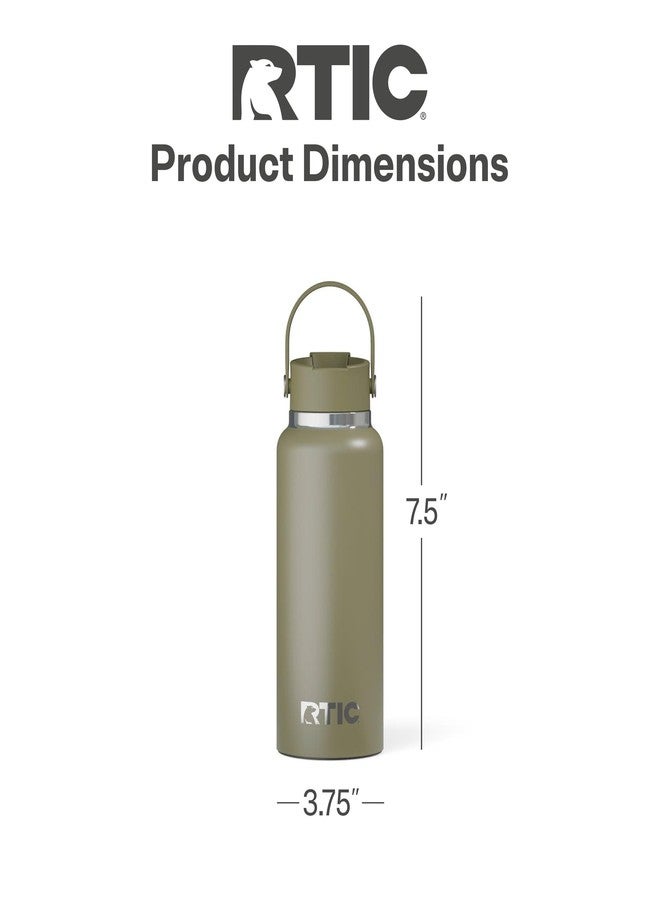RTIC 32oz Outback Water Bottle, Ceramic Lined, Insulated, Stainless Steel, Double Wall Vacuum-Insulation, Leak-Proof Lid, BPA-Free Water Flask Hiking, Running, Sports, Outdoor, Olive - Image 4