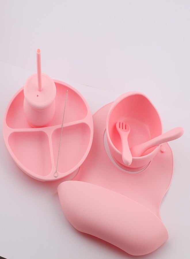 CRADIAX Silicone Baby Feeding Set Thick & Soft Suction Plates Baby Food Bowl Wooden Fork & Spoon, and More Make Mealtime Fun and Easy for Your Little One - Image 2