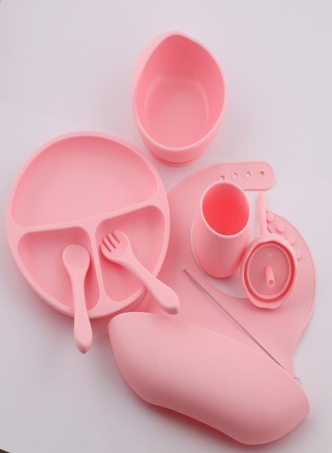 CRADIAX Silicone Baby Feeding Set Thick & Soft Suction Plates Baby Food Bowl Wooden Fork & Spoon, and More Make Mealtime Fun and Easy for Your Little One - Image 4