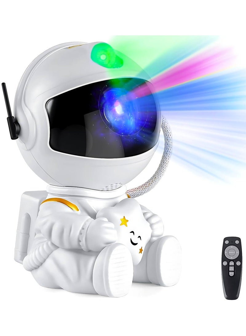 VIO Astronaut Galaxy Colorful Nebula Projector with 8 Modes Flashing Stars 360 Degrees Rotating Head Remote Control USB Powered LED Kids Night Lamp Star Light Baby Room Light Nursery Light Childrens Game Room Light Home Decor Great Gift 14 CM  - Image 2