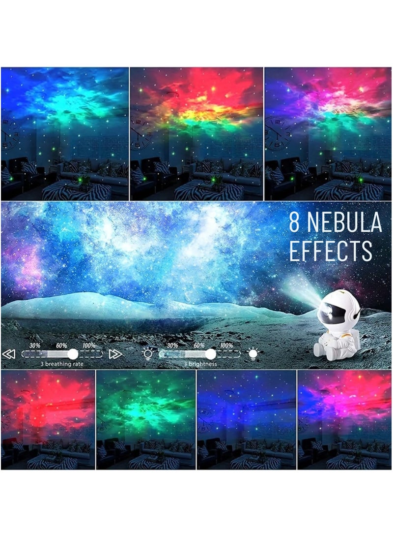 VIO Astronaut Galaxy Colorful Nebula Projector with 8 Modes Flashing Stars 360 Degrees Rotating Head Remote Control USB Powered LED Kids Night Lamp Star Light Baby Room Light Nursery Light Childrens Game Room Light Home Decor Great Gift 14 CM  - Image 5