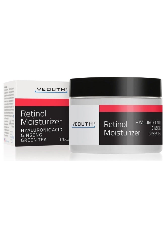 Yeouth Retinol Moisturizer With Hyaluronic Acid, Ginseng, Green Tea, 1Oz - Image 2