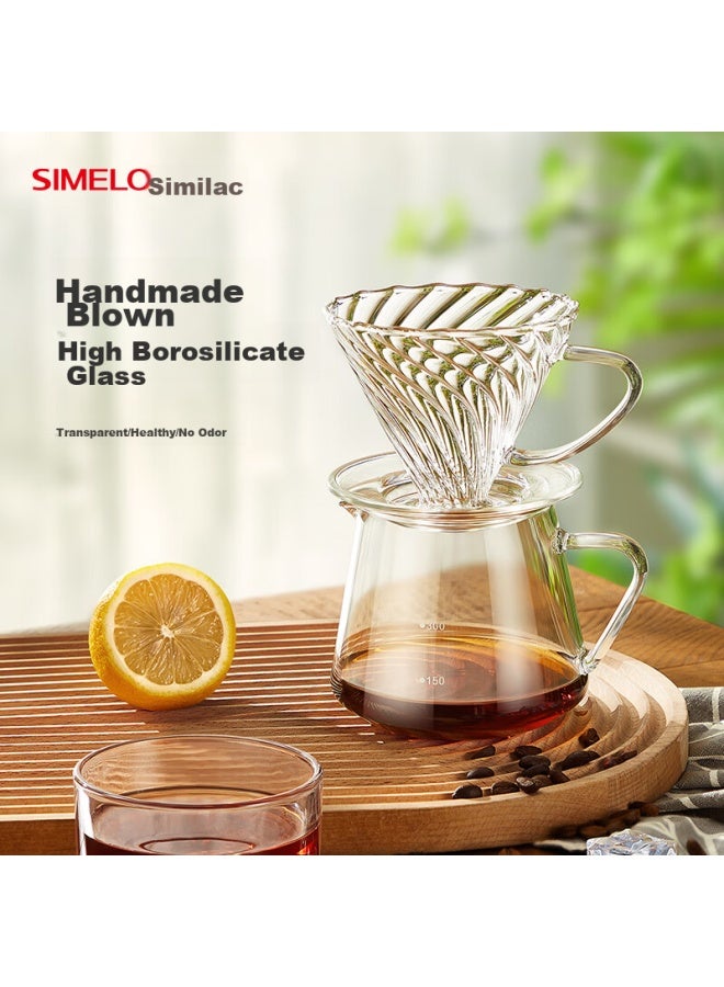 Simelo Coffee Pot, Pour-over Kettle, Coffee Sharing Pot, Glass Drip Pot, Coffee Pot, Filter Pot, Nordic Travel, 600ml - Image 2