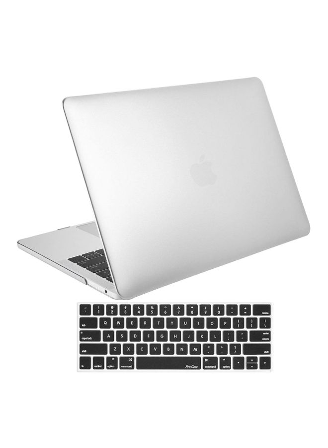 NIBEMINENT Protective Case Cover For Apple MacBook Pro 13.3-Inch (2016/2017) White/Black  - Image 1