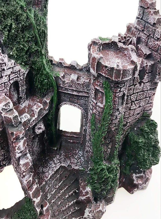Yimaa Large Fish Tank Decorations Castle Aquarium Decorations Large Resin Coral Castle Ornaments Fish House Breed Tank Decor for Marine Betta Fish Tank Landscape - Image 3