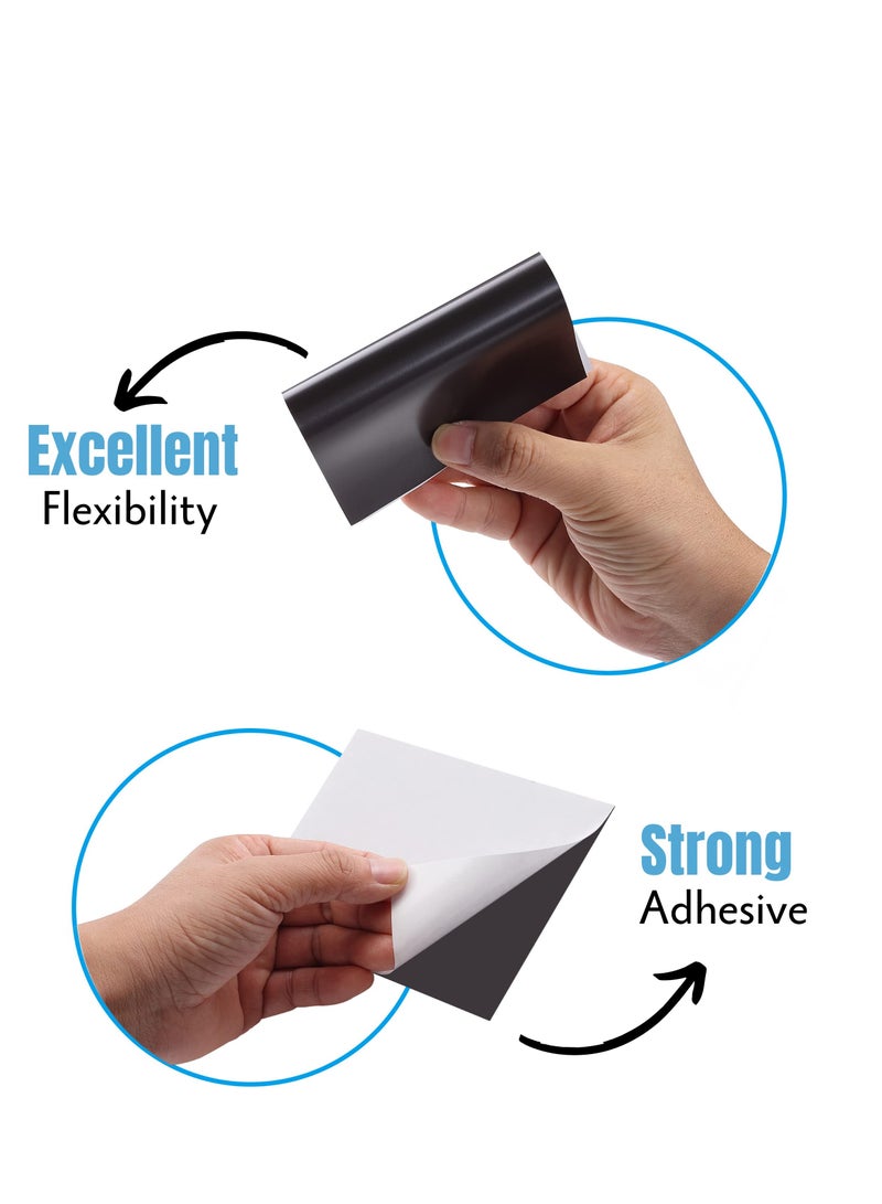 SOLARAE Adhesive Magnetic Sheets, 8.91" x 6.3", Magnetic Sheets with Adhesive Backing, Magnetic Sheets,  Picture Magnets, Flexible Magnetic Sheet, Cuttable Magnetic Sheets.10 Pack - Image 4