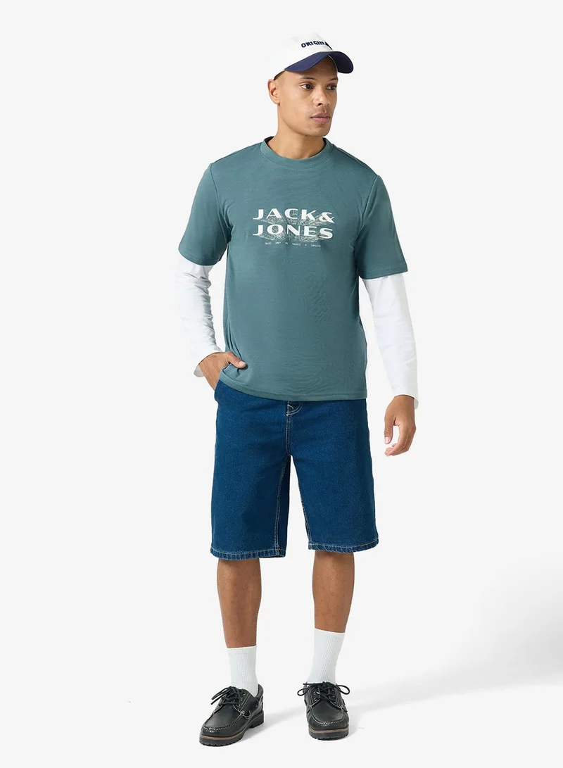 JACK & JONES  Graphic Crew Neck T-Shirt for Men | Best Price UAE