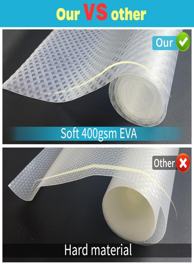 Bloss Refrigerator Liners Mats, Easy to Clean Fridge Liners, Refrigerator Liners for Glass Shelves Washable, Shelf Liners for Kitchen Cabinets(Grid,12" x 78") - Image 4