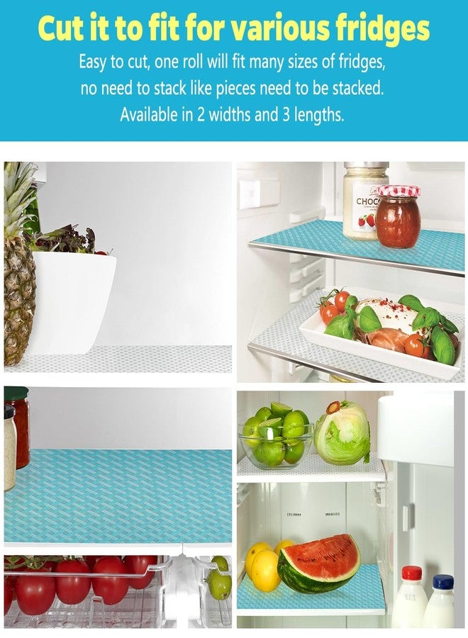 Bloss Refrigerator Liners Mats, Easy to Clean Fridge Liners, Refrigerator Liners for Glass Shelves Washable, Shelf Liners for Kitchen Cabinets(Grid,12" x 78") - Image 3