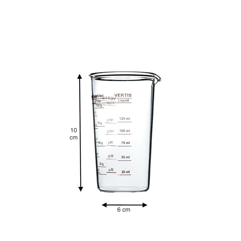 VERTIS Measuring Tumbler 0125L Borosilicate Glass - Image 5